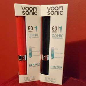 NIB! Voom Sonic Toothbrush Travel GO Series. Set of 2